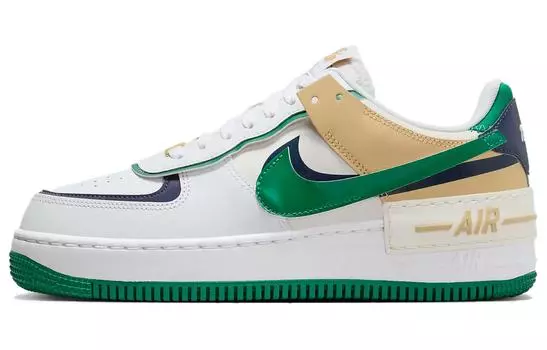 Женские кроссовки для скейтбординга Nike Air Force 1, White/Green