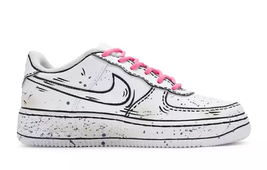 Женские кроссовки для скейтбординга Nike Air Force 1, Dark Obsidian/Fierce Pink/White