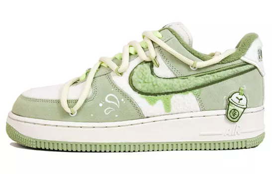 Женские кроссовки для скейтбординга Nike Air Force 1, White/Green
