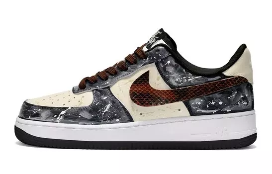 Женские кроссовки для скейтбординга Nike Air Force 1, Grey White Brown