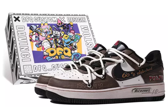Женские кроссовки для скейтбординга Nike Air Force 1, Dark Brown