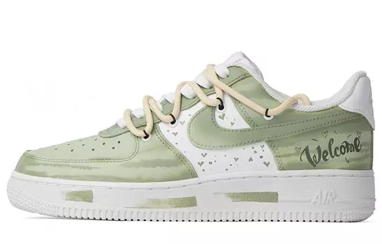 Женские кроссовки для скейтбординга Nike Air Force 1 Low, White/Green