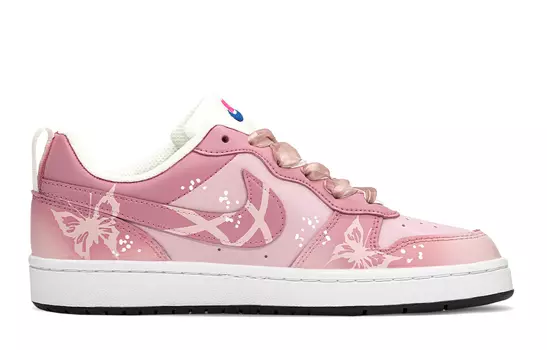 Женские кроссовки для скейтбординга Nike Court Borough Low, Pulse Magenta/Pulse Mint/Purple Rush
