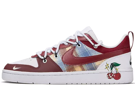Женские кроссовки для скейтбординга Nike Court Borough Low, Red and White