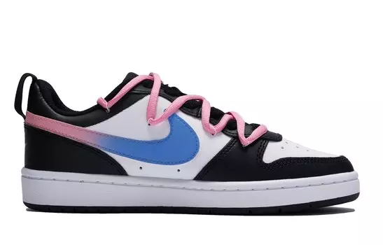 Женские кроссовки для скейтбординга Nike Court Borough Low, Black and white powder blue