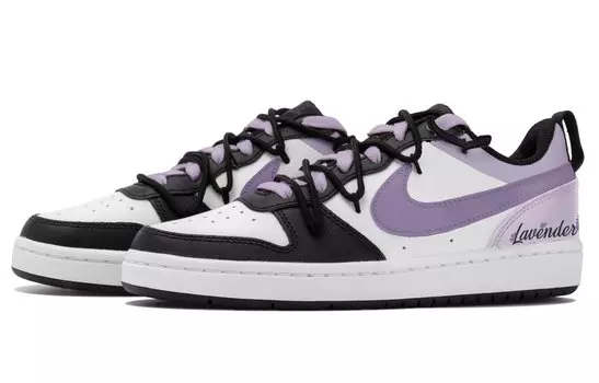 Женские кроссовки для скейтбординга Nike Court Borough Low, White/Bright Concord/Aquamarine/Black