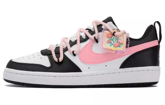 Женские кроссовки для скейтбординга Nike Court Borough Low, Dark Obsidian/Fierce Pink/White