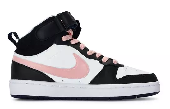 Женские кроссовки для скейтбординга Nike Court Borough Low, Core Black / Cloud White / Team Shock Pink 2