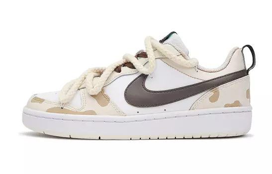 Женские кроссовки для скейтбординга Nike Court Borough, Khaki/Vivid Sulphur/Anthracite/Black