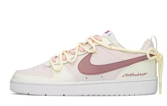 Кроссовки Nike Court Borough Series Skateboard Shoes Women's Low-Top Beige Pink