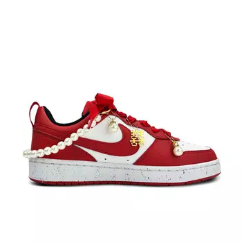 Женские кроссовки для скейтбординга Nike Court Borough Low, Red and White