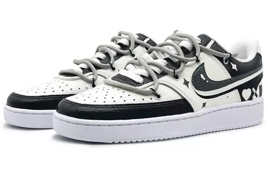 Кроссовки Nike Court Vision 1 Skateboard Shoes Women's Low-Top Black/Beige White
