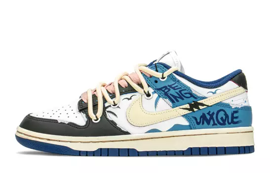 Женские кроссовки для скейтбординга Nike Dunk Low, глубокий небесно-голубой