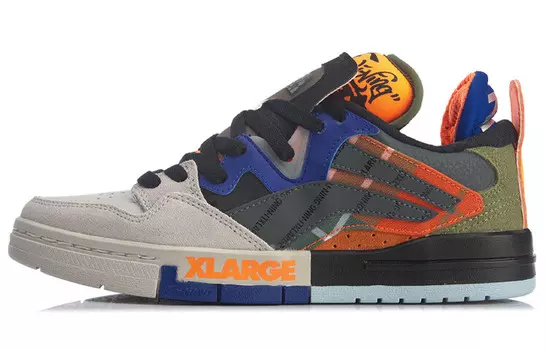 Женские кроссовки для скейтбординга X-Wave Xlarge, низкие, серые/оранжевые Lining