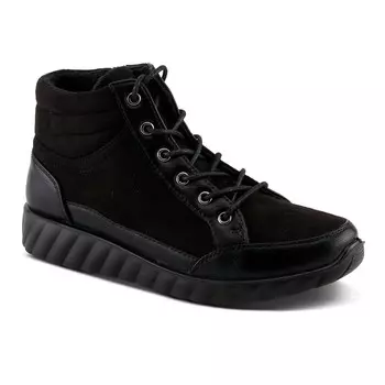 Женские кроссовки Flexus by Spring Step Sonata на танкетке со шнуровкой, черный