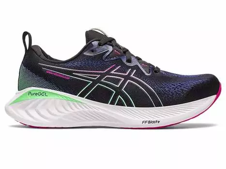 Женские кроссовки Gel Cumulus 25 в черном/розовом цвете Rave Asics
