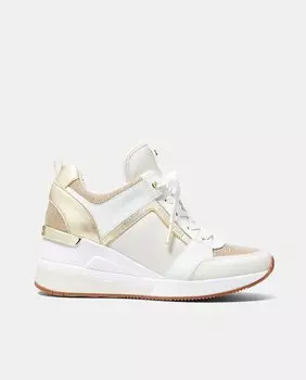 Женские кроссовки Georgie Trainer на танкетке и золотистыми деталями Michael Michael Kors, золотой