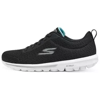 ЖЕНСКИЕ Кроссовки GO WALK Lifestyle, женские, низкие, черный/светло-зеленый/BKAQ Skechers