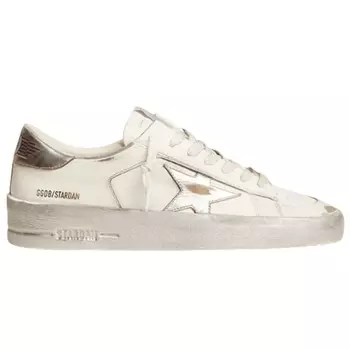 Женские кроссовки Golden Goose Stardan с серебристой металлической звездой и пяткой