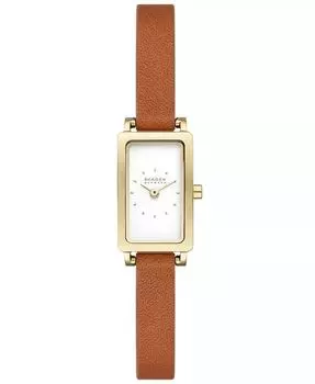 Женские кроссовки Hagen Micro Two Hand коричневые кожаные Pro-Planet 30 мм Skagen, коричневый