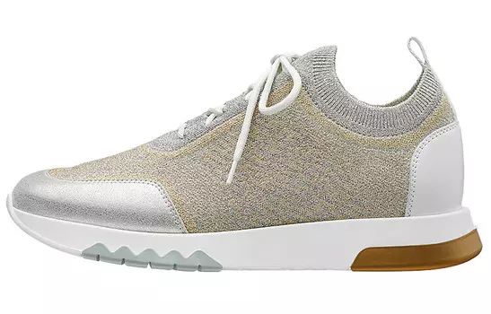 Женские кроссовки Herms, серебристый