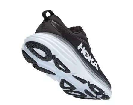 Женские кроссовки Hoka Bondi 8 черные/белые 1127952-BWHT, цвет Black And White