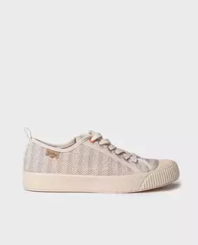 Женские кроссовки из хлопковой парусины с полосками Toni Pons, цвет Crudo