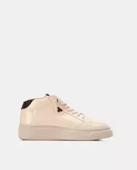 Женские кроссовки из лакированной кожи цвета слоновой кости Farrutx, цвет Natural