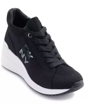 Женские кроссовки Kasia на танкетке со шнуровкой DKNY, черный