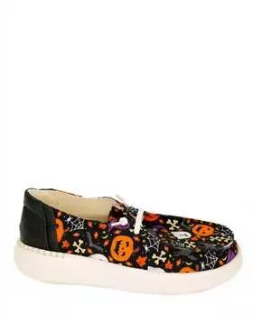 Женские кроссовки Kayak 2 Halloween Slip On в черном цвете Multi Corkys Footwear