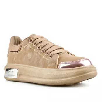 Женские кроссовки коричневые на платформе Tendenz