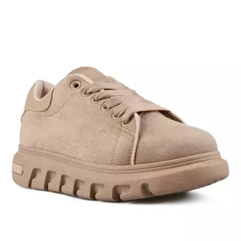 Женские кроссовки коричневые на платформе Tendenz