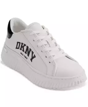 Женские кроссовки Leon на шнуровке с логотипом DKNY, белый