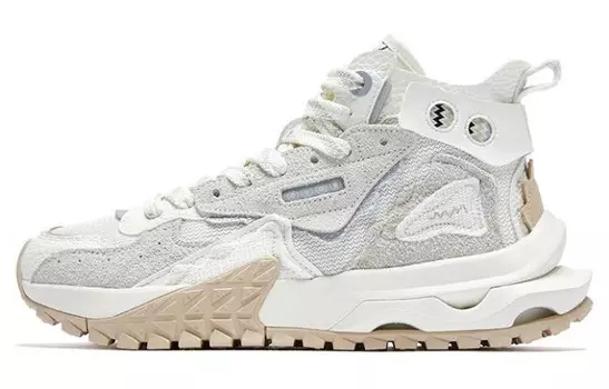 Женские кроссовки Lifestyle High-Top белого/серого цвета Qiaodan