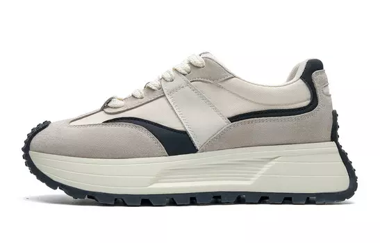 Женские кроссовки Lifestyle Low-Top бежевого/черного цвета Eblan