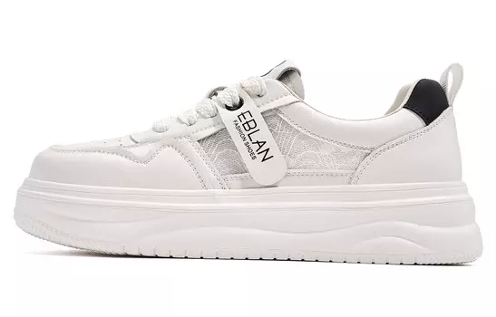 Женские кроссовки Lifestyle Low-Top бежевого/черного цвета Eblan