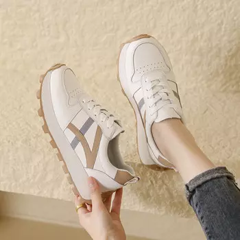 Женские кроссовки Lifestyle с низким верхом, серый/бежевый Shouba