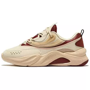 Женские кроссовки Lifestyle с низким верхом, теплые, лен/бордо, красный/овсяный Erke