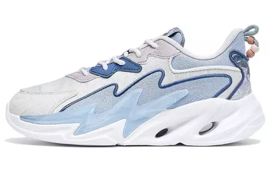 Женские кроссовки Lightning Lifestyle с низким верхом, светло-серые, серые/светло-серо-синие Xtep