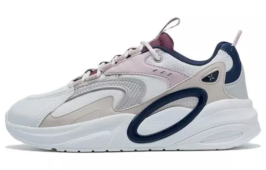 Женские кроссовки Lightning Lifestyle с низким верхом, белые/пудровые Xtep