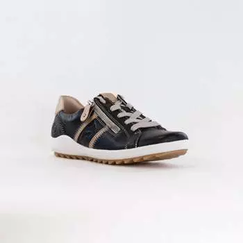 Женские кроссовки Liv из черной кожи Combi RIEKER