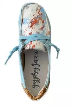 Женские кроссовки Mooma с тиснением в бирюзовом цвете Gypsy Jazz