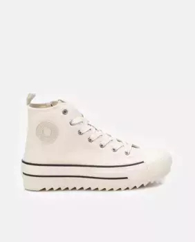 Женские кроссовки на двойной подошве и шнурках Refresh, бежевый