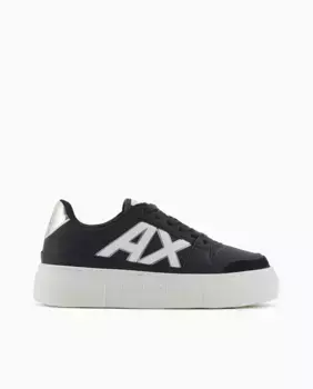 Женские кроссовки на платформе и логотипе Armani Exchange, черный