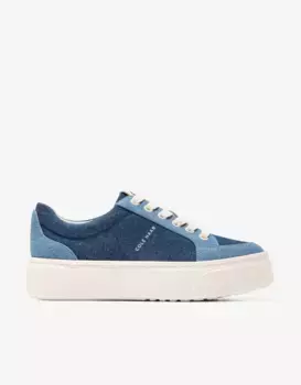 Женские кроссовки на платформе из джинсовой ткани Cole Haan, синий