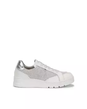 Женские кроссовки на шнуровке из кожи Fluchos, белый