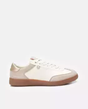 Женские кроссовки на шнуровке с резиновой подошвой Xti, золотой