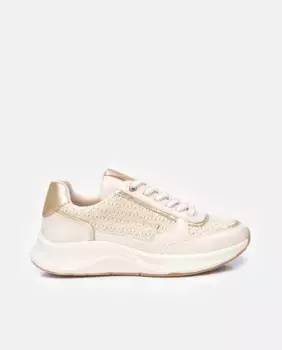 Женские кроссовки на шнуровке Xti, бежевый