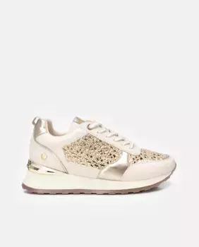 Женские кроссовки на шнуровке Xti, бежевый