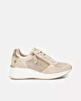 Женские кроссовки на шнуровке Xti, бежевый